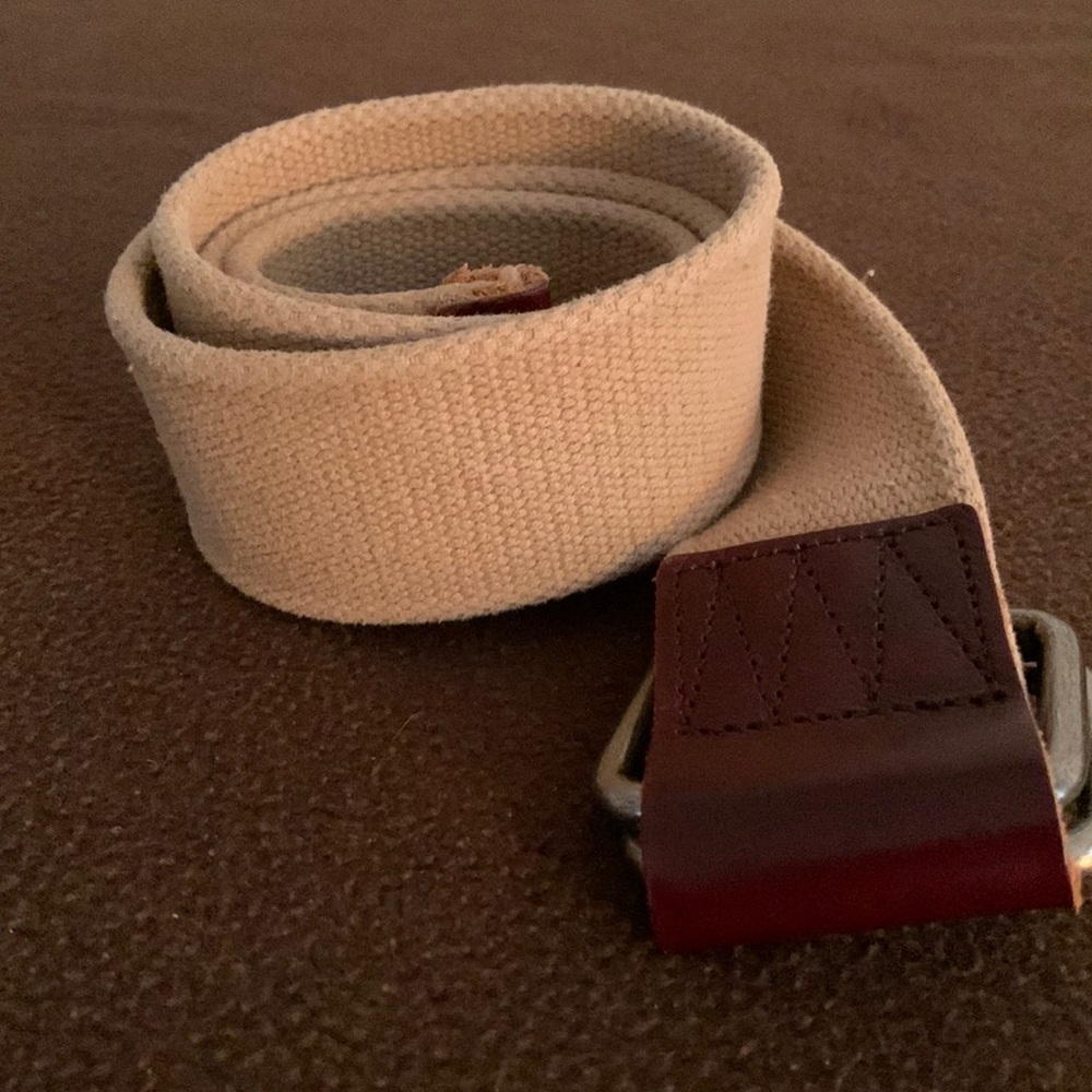 Aeropostale Canvas and Faux Leather Belt NWT